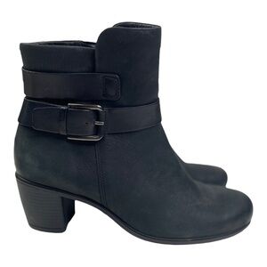 Ecco Touch 15 Women’s Black Leather Mid Cut Boots
